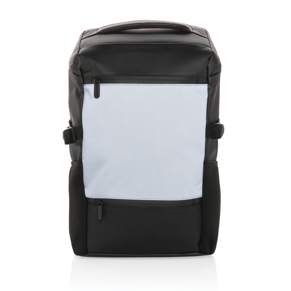 Mochila reflectante de PU para portátil de 15,6